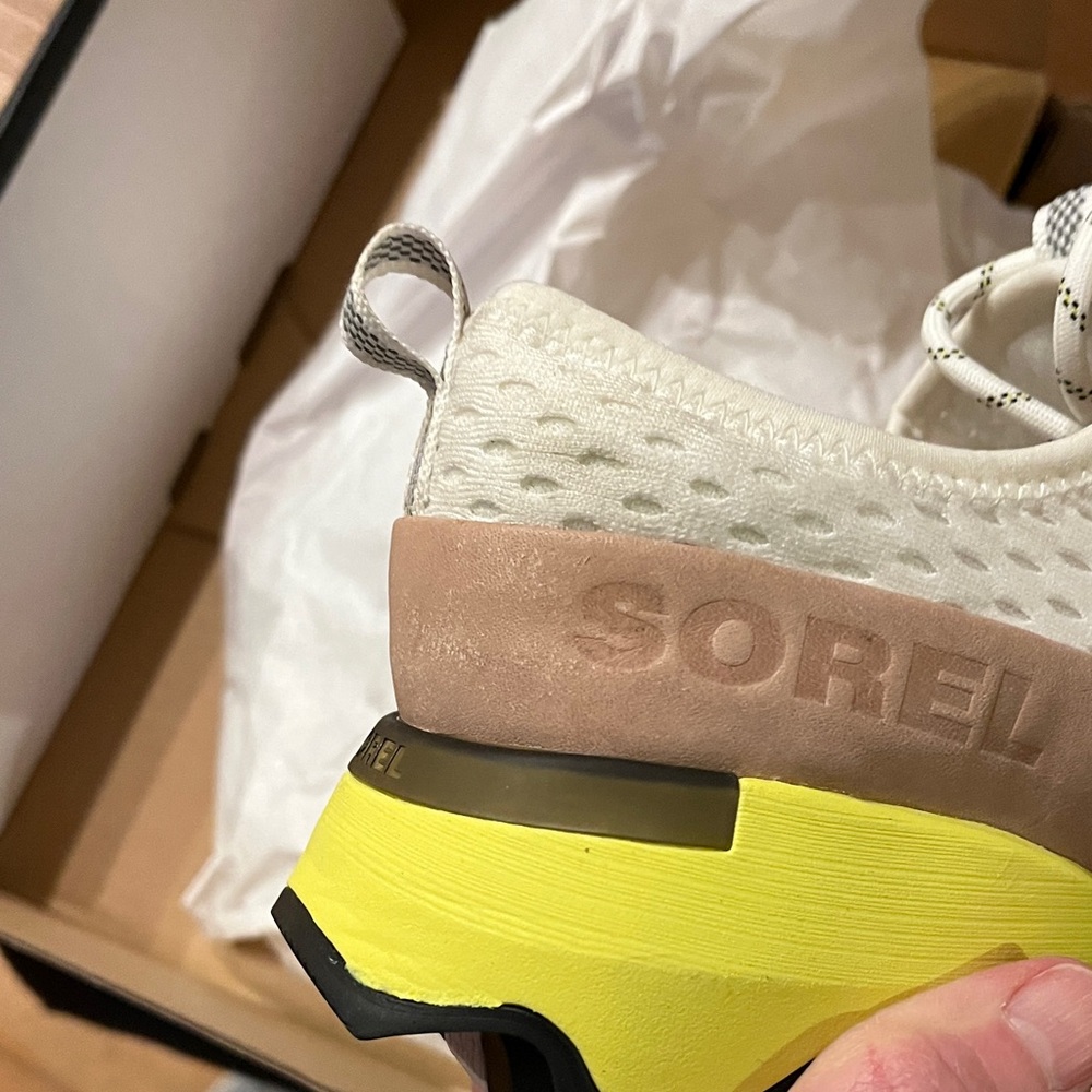 Sorel Women's Kinetic Impact Lace Sneakers in Pale Lavender and Yellow - Picture 8 of 8